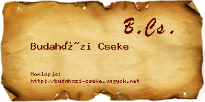 Budaházi Cseke névjegykártya